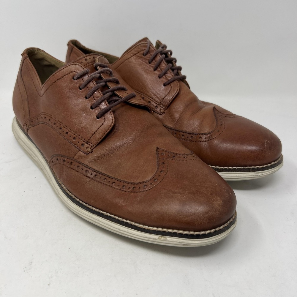Cole Haan OriginalGrand Wingtip‎ Oxford Shoes Mens Size 12 Brown Leather Casual